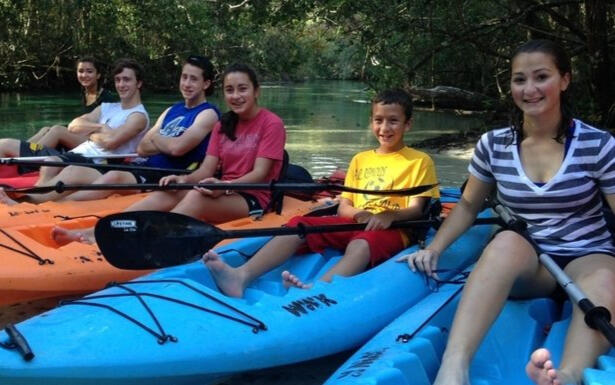 Kids kayaking